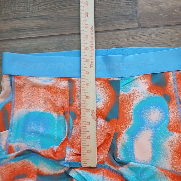 Nike‎ Pro Compression Shorts Mens Large Coral Blue Tight Fit Training Dri Fit - Picture 9 of 11